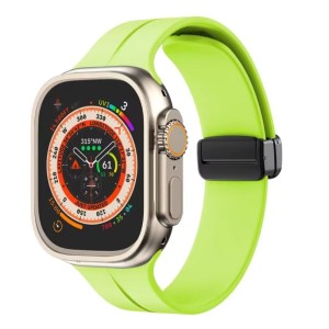 Силиконова каишка с магнит Apple Watch 38/40/41mm / зелена /